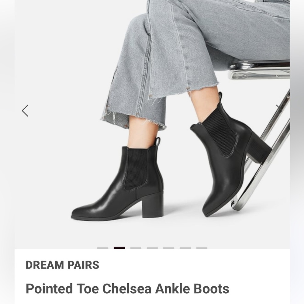 Dream Pairs Women's Black Heeled Boots